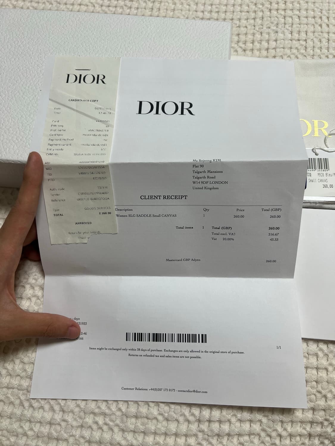 (풀구성) 디올 오블리크 새들 카드지갑 상품이미지8