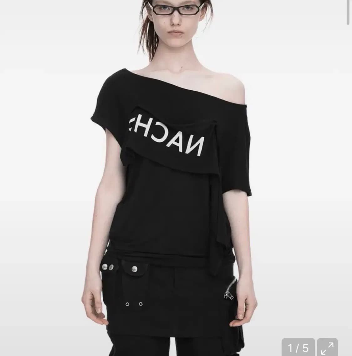 나체 투웨이 프린트 루즈 티셔츠 1 상품이미지2