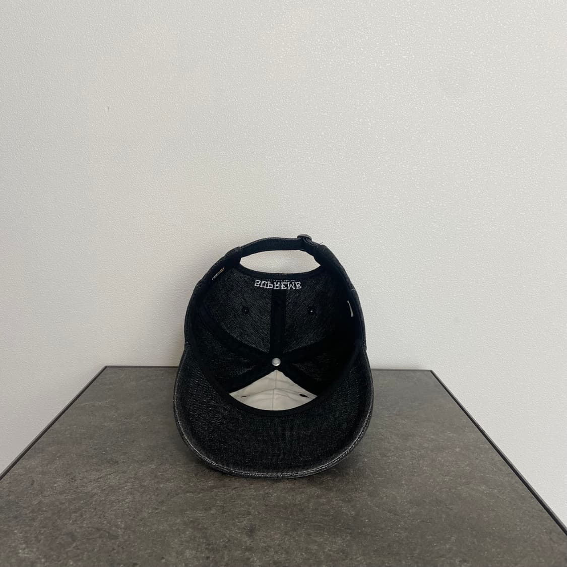 (OS) 슈프림 S로고 볼캡 모자 코듀라 데님 블랙 상품이미지5