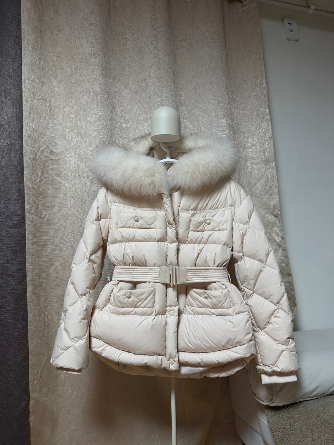 듀엘 폭스 패딩 은은한 배이지 55 상품이미지2