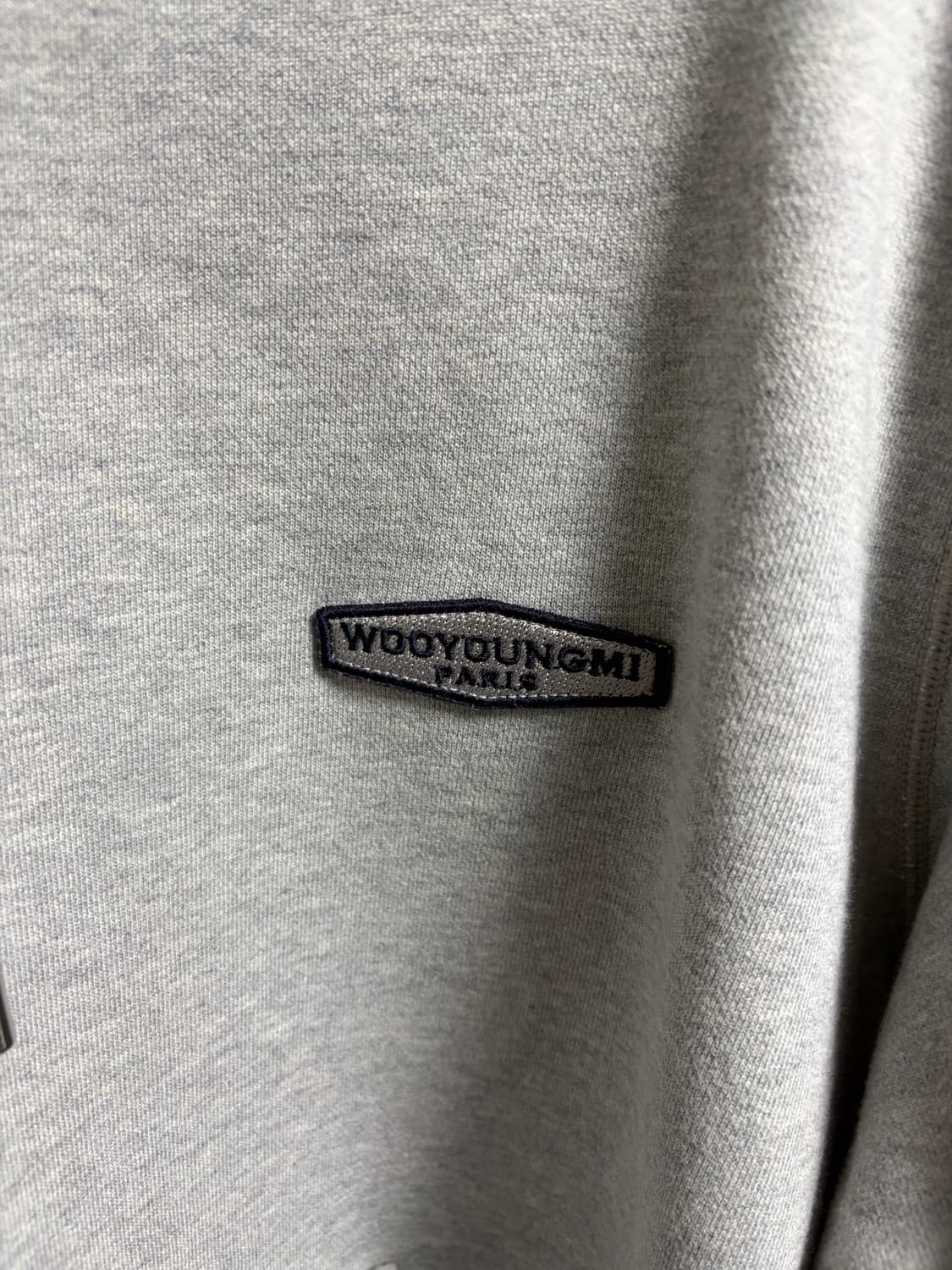 [50]우영미 블랙 백로고 후드 그레이 상품이미지2