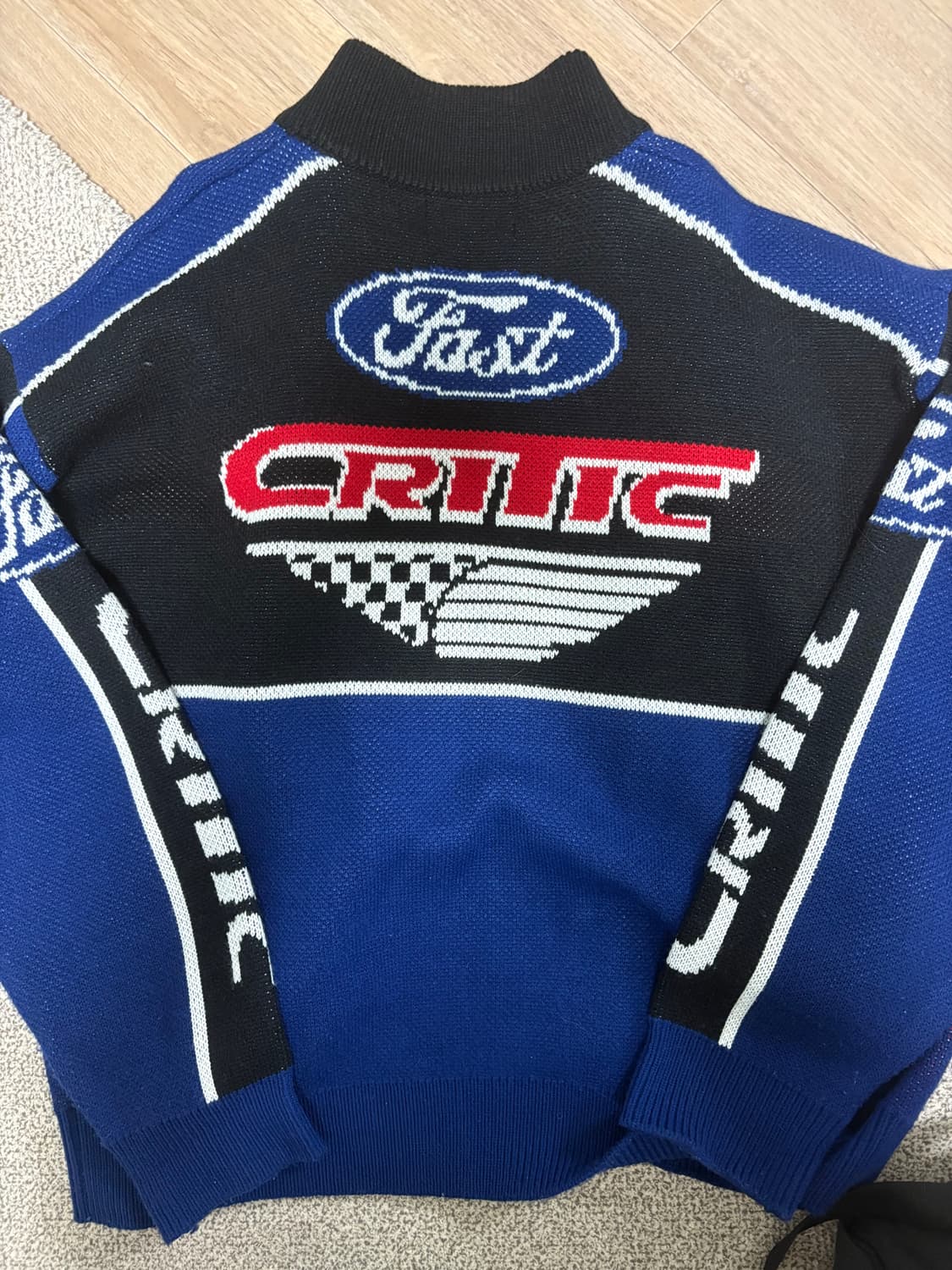 크리틱 레이싱 니트집업 상품이미지3