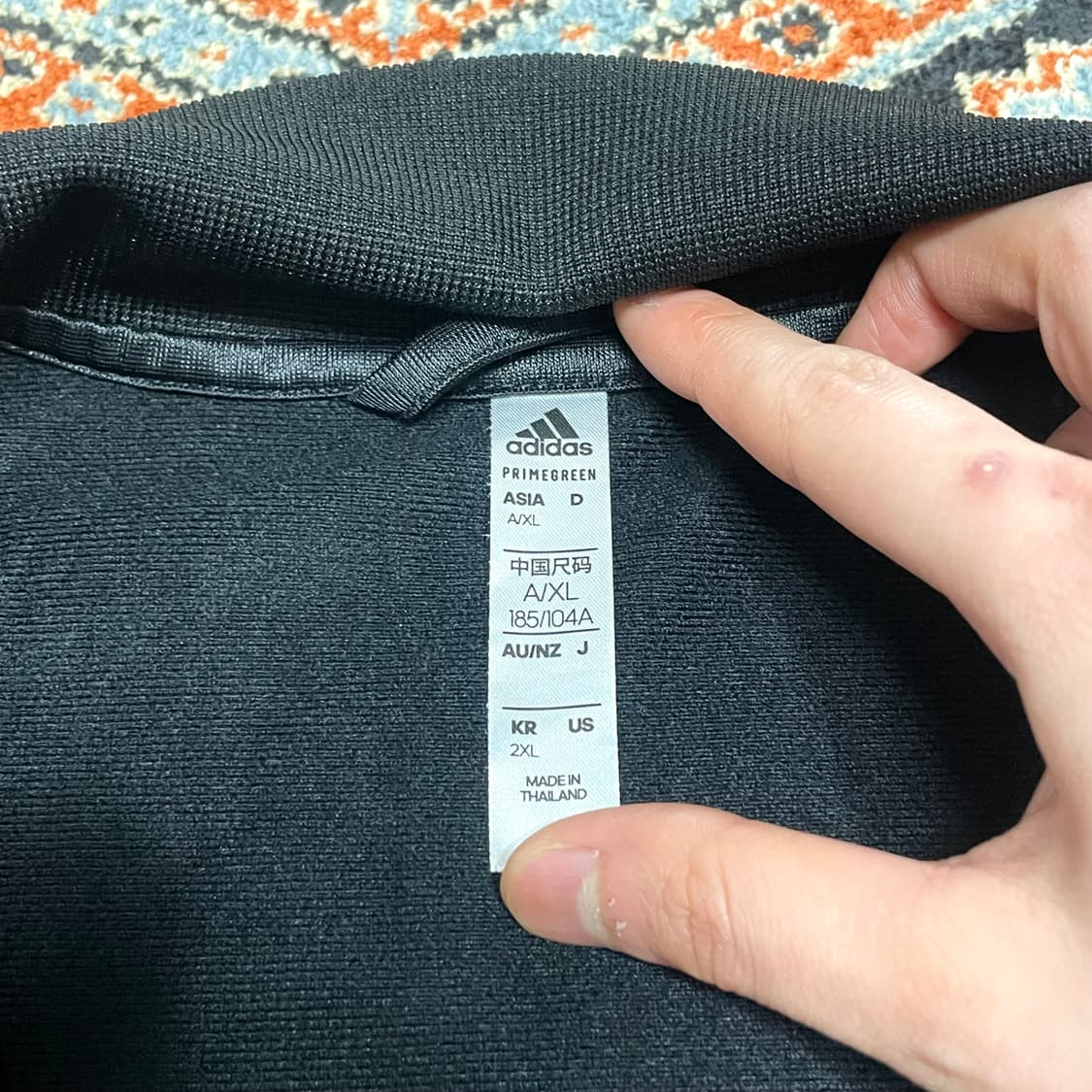 아디다스 삼각로고 블랙 집업져지 자켓 남성2XL 상품이미지3