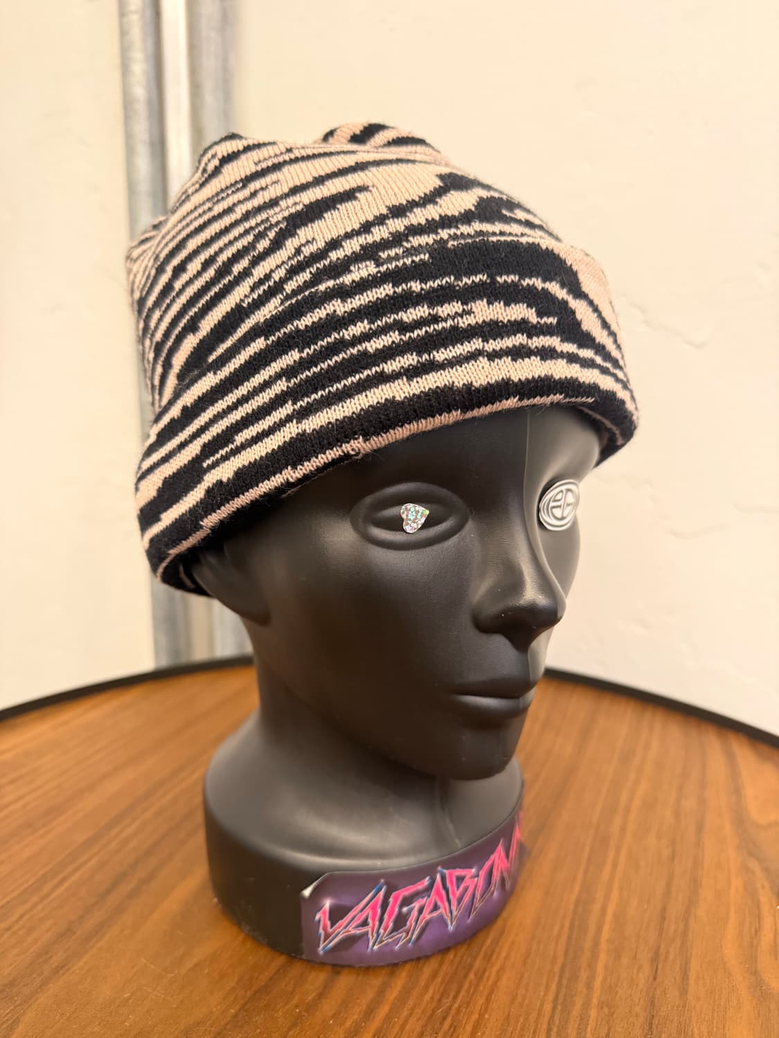 빈티지 지브라 패턴 비니 상품이미지3