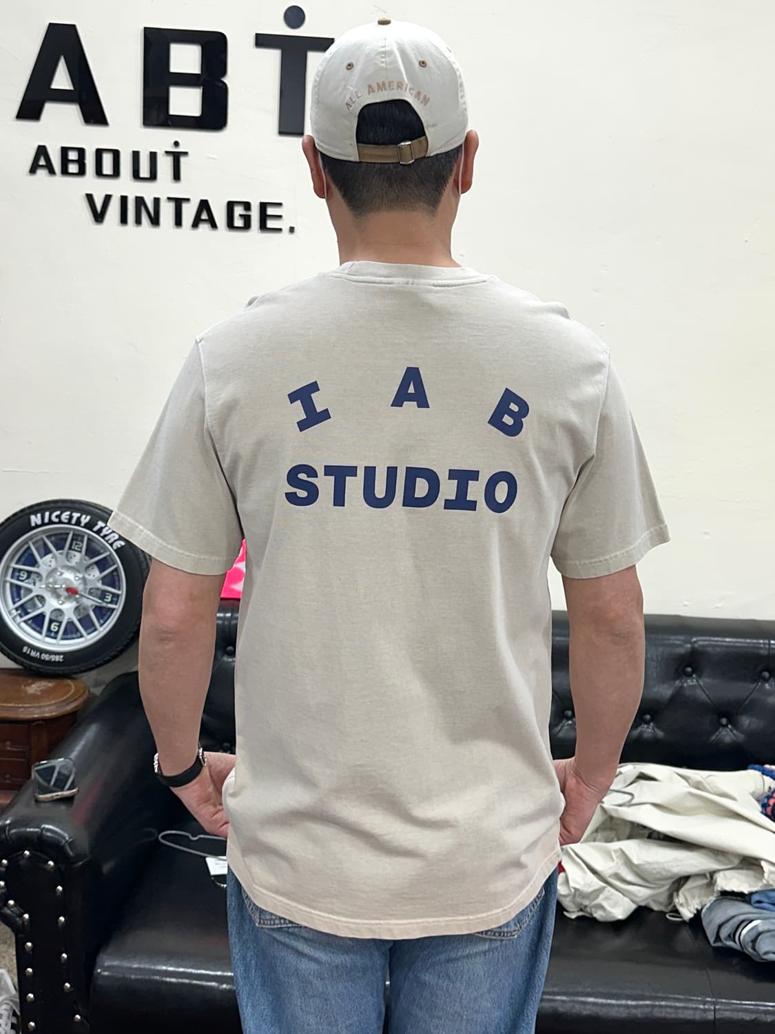 아이앱스튜디오 피그먼트 오트밀 반팔셔츠 L 상품이미지3