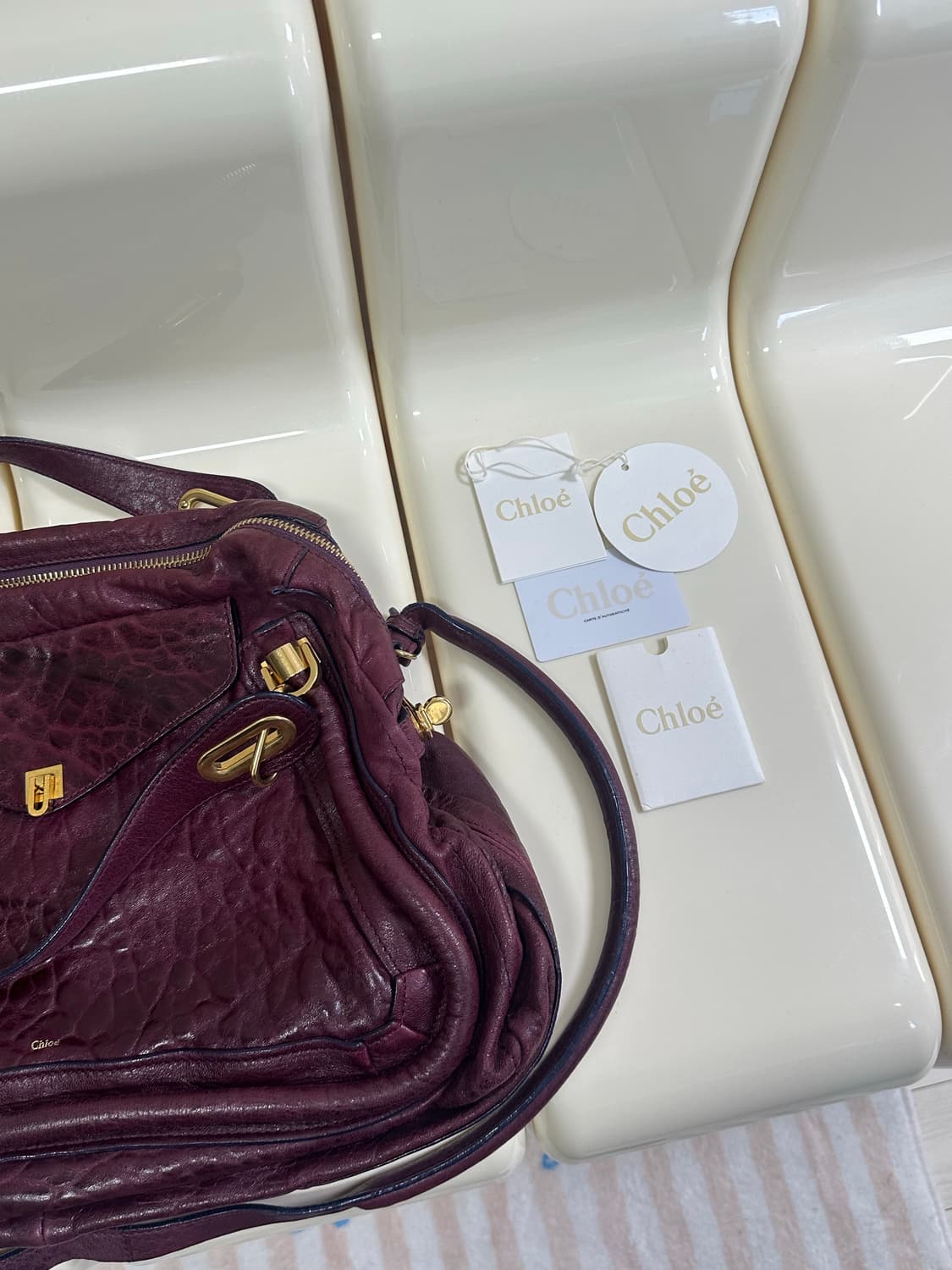 [A 정품] 끌로에 파라티백 퍼플 버건디 상품이미지5