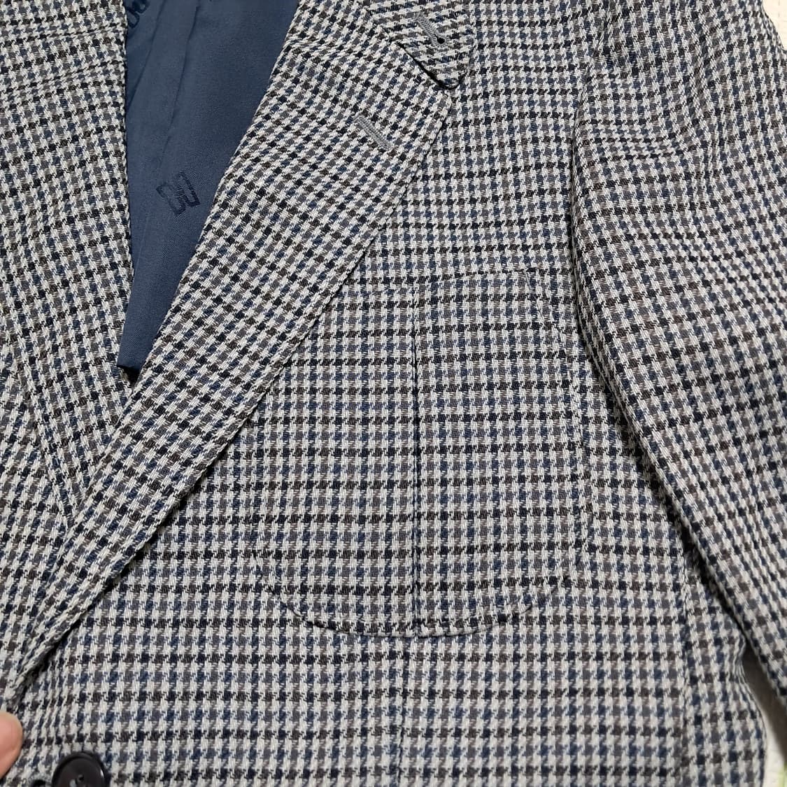 닥스 체크 모 100% 자켓 블레이저 95(봄 가을용) 상품이미지8
