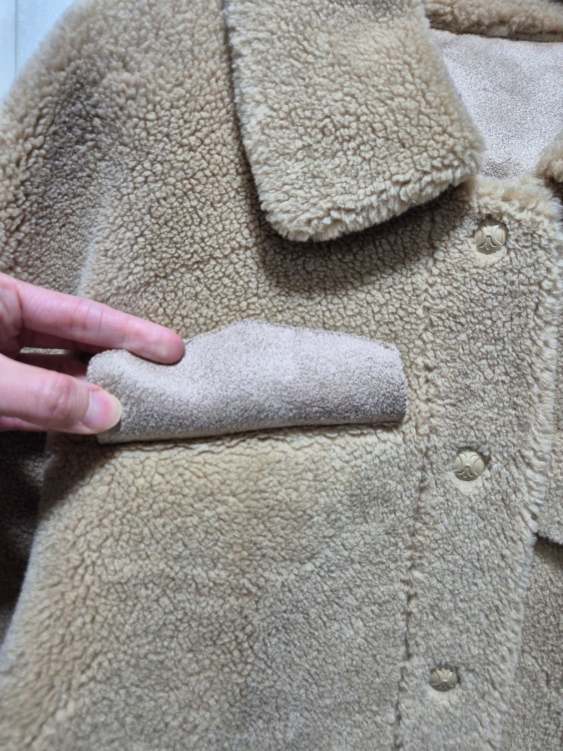 빈티지 베이지 뽀글이 자켓. 새상품 상품이미지3