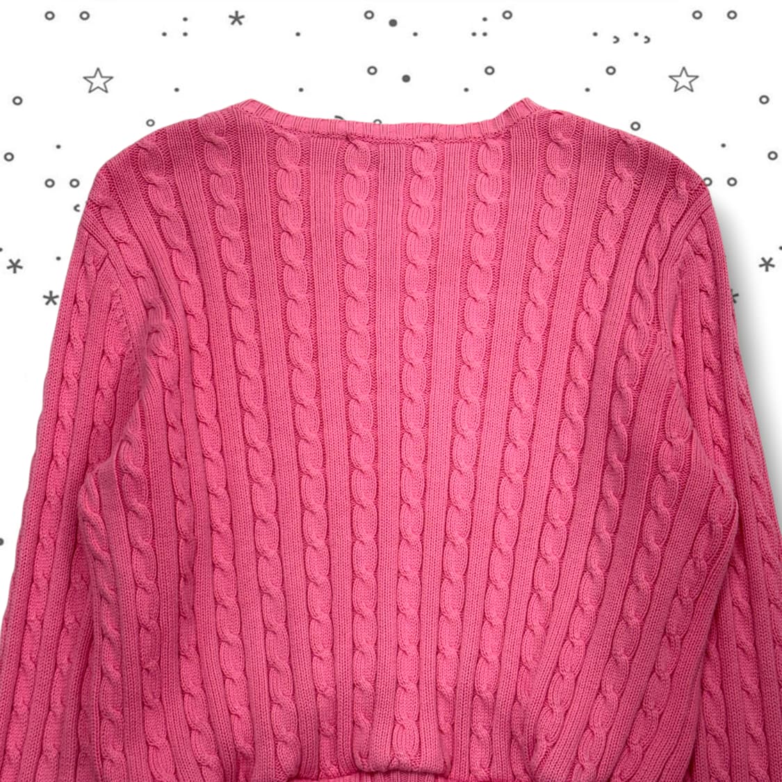 M POLO 폴로 로렌 핑크 케이블 니트 상품이미지5
