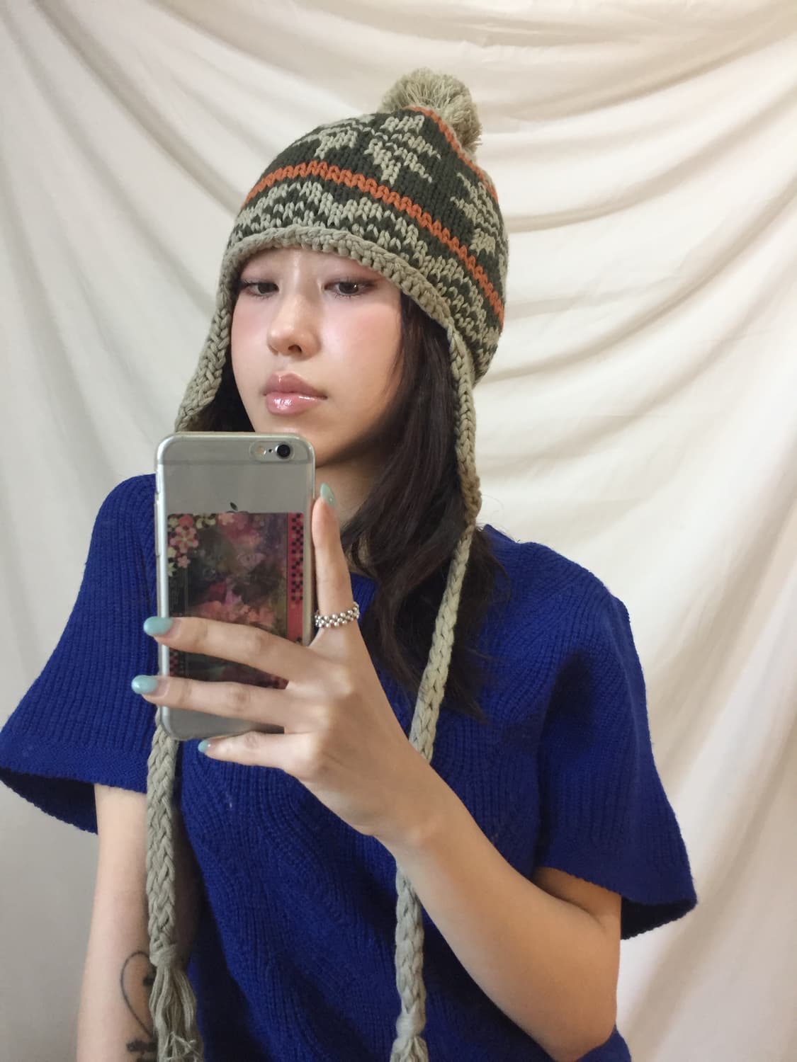 베이지 방울 비니 상품이미지7