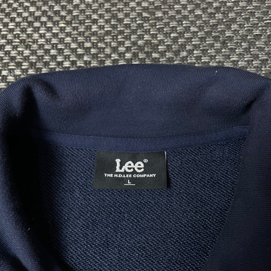 Lee 리 네이비 반집업 맨투맨 L 상품이미지4