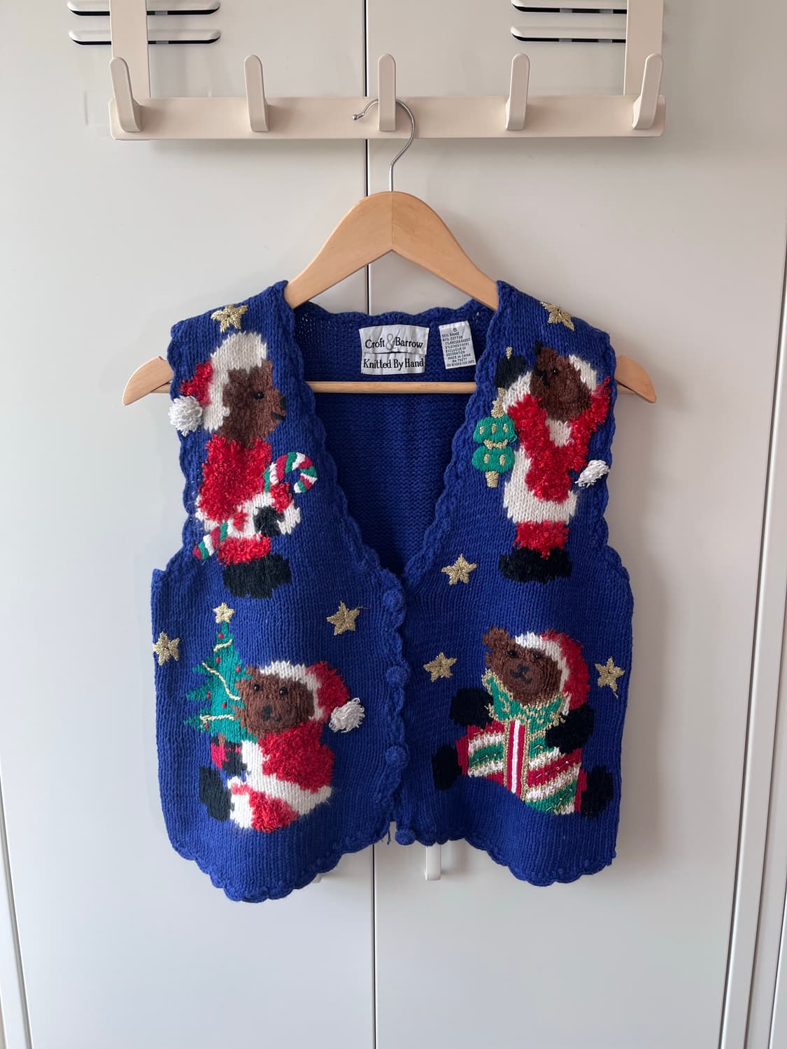 Croft & Barrow 곰인형 크리스마스 니트 조끼 상품이미지4