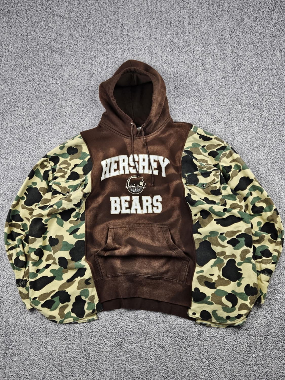 레이어컷 믹스드 카모X허쉬베어 커스텀 후디 (상세설명참조)/ 10222 상품이미지1