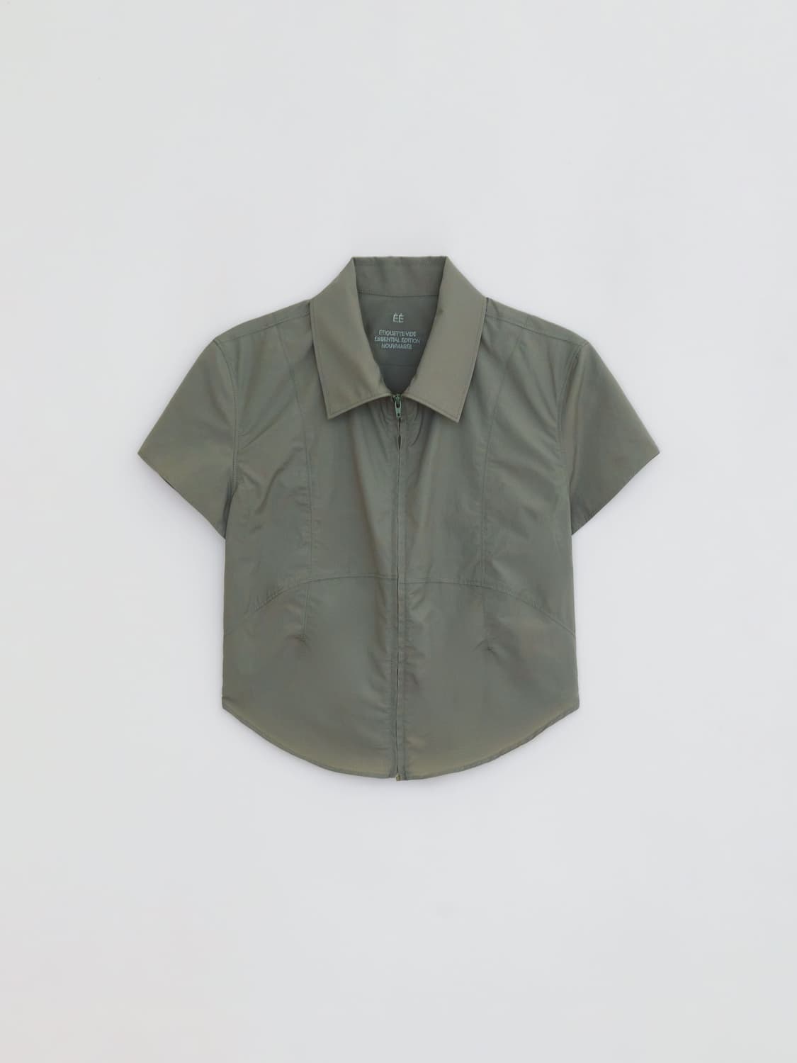 택포)누마레 zip-up 1/2 shirts olive 반팔집업셔츠 상품이미지1