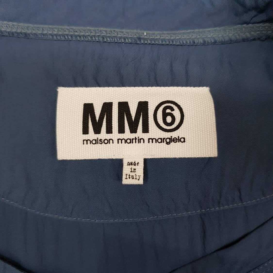 MM6 메종 마르지엘라 블루 라운드넥 실크 블라우스 IT 44사이즈 상품이미지5