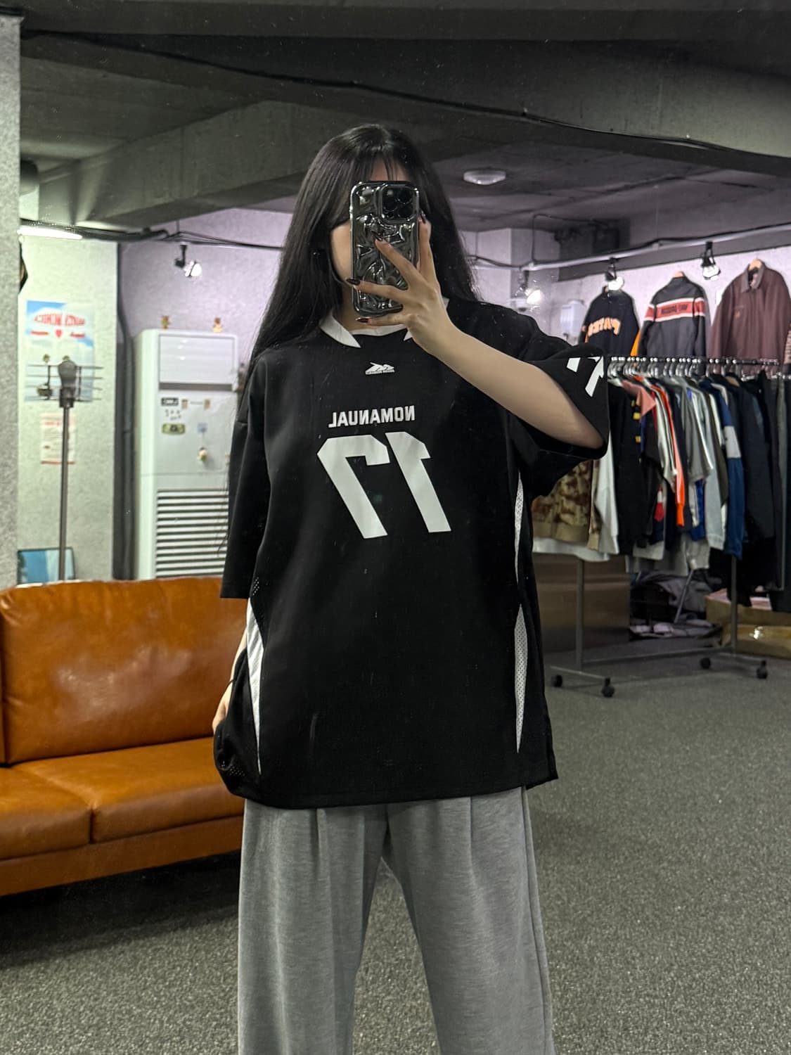 노매뉴얼 17 메쉬 블록 풋볼 저지 B4699 상품이미지1