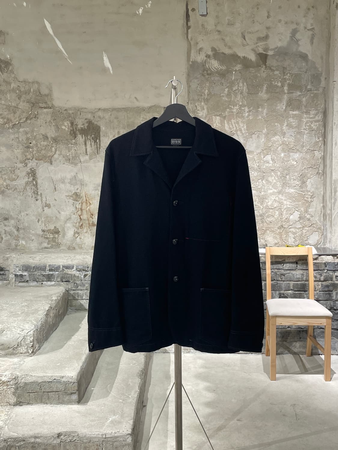 digs 블랙 트윈 포켓 앵글드 커프스 울 워크 자켓 상품이미지1