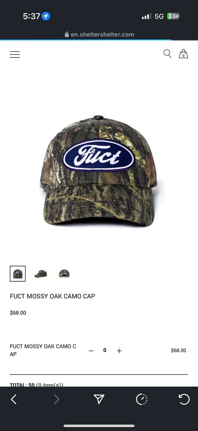 Fuct Mossy Oak camo cap 구매합니다 상품이미지1