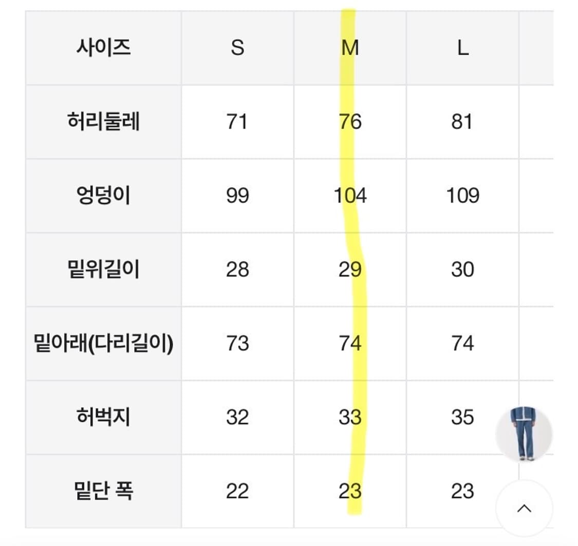무인양품 데님 워크팬츠 M 새상품 상품이미지4