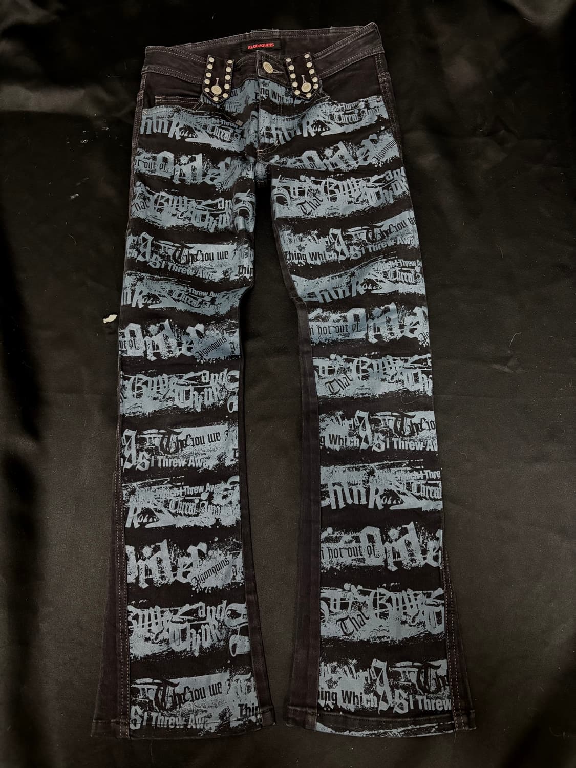 [ALGONQUINS] 00’s Punk Print Boots Cut S 상품이미지1