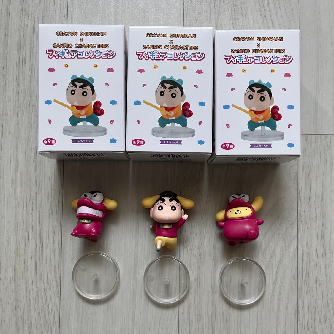 (6종 일괄)산리오 짱구 크레용 신짱 콜라보 피규어 폼폼푸린 시나모롤 상품이미지3