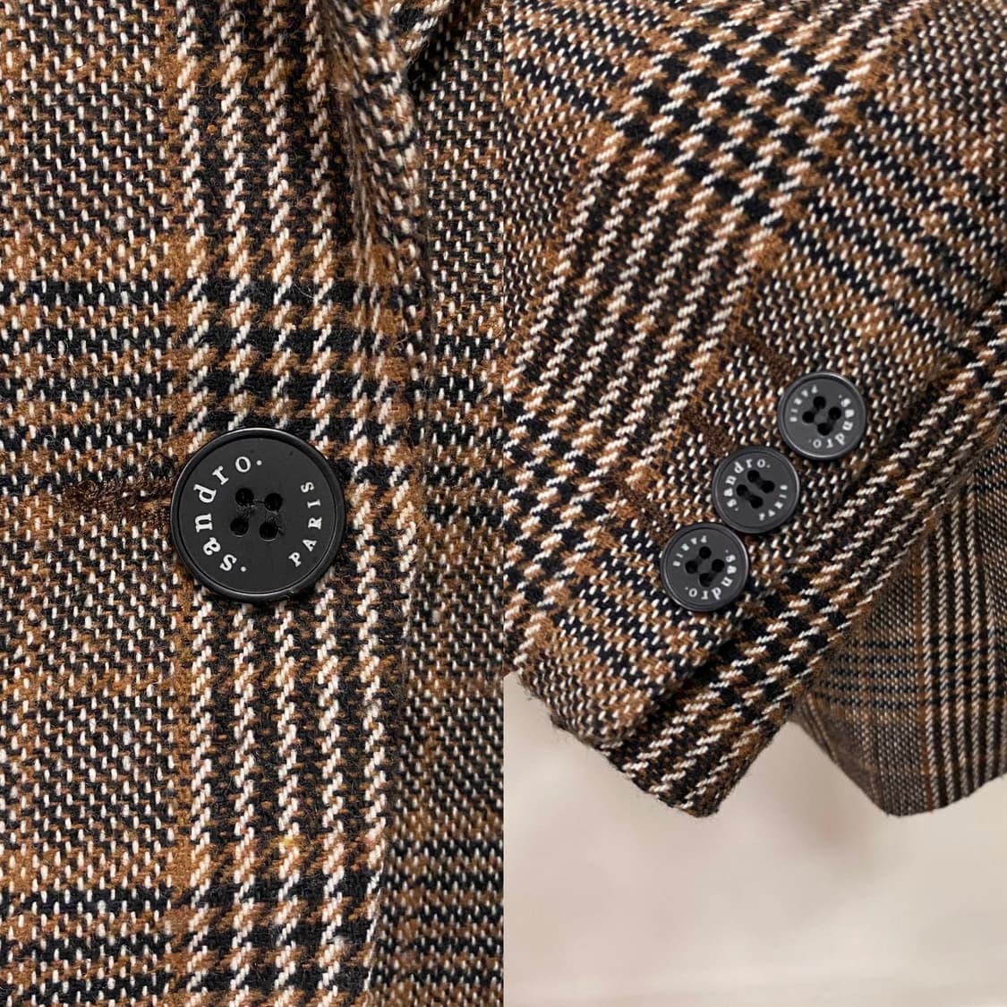 산드로 울 체크 블레이저 자켓 상품이미지5