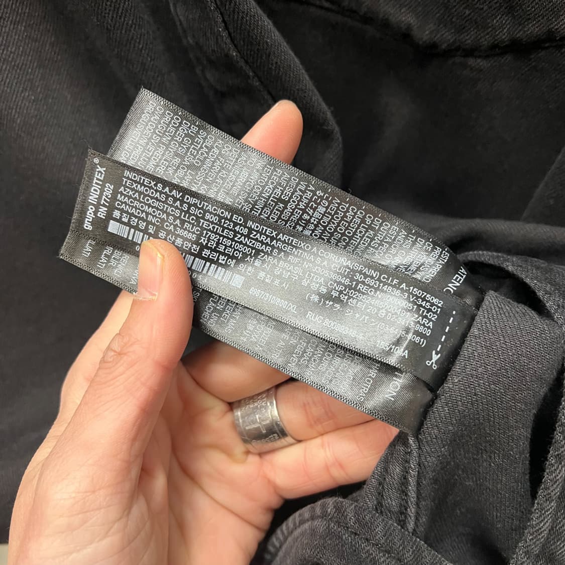 ZARA 자라 흑청 셔츠 남방 XL 상품이미지4