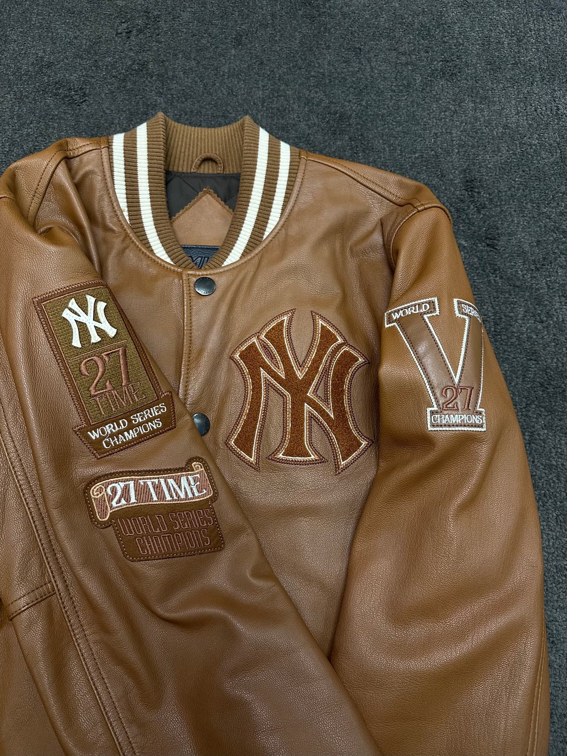 MLB 뉴욕 양키스 가죽 야구 점퍼 M 상품이미지2