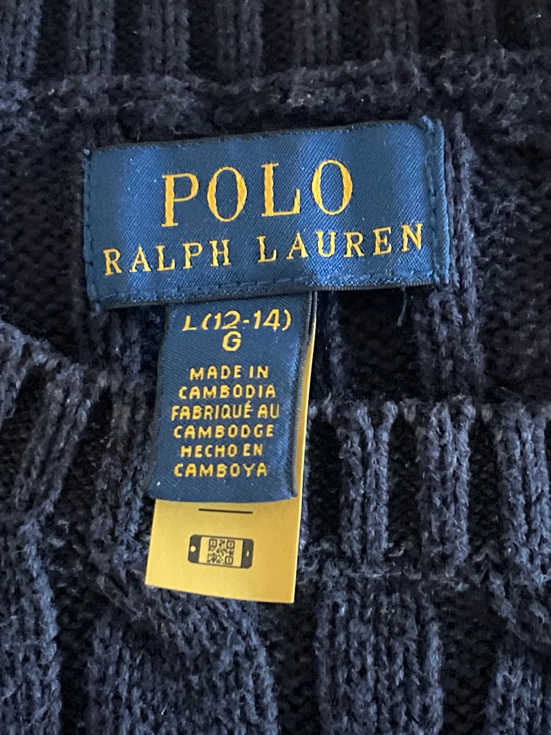 급처) 폴로 걸즈 니트 네이비 상품이미지2