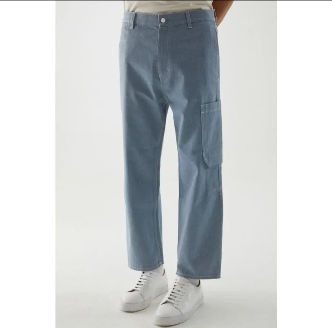 31) COS 코스 코튼 데님 바지 오가닉 카고 팬츠 미니멀룩 상품이미지1