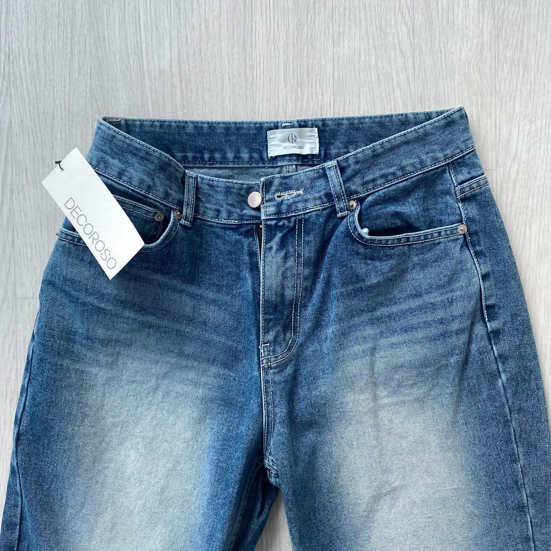 [새상품] 데꼬로소 워싱 레귤러 와이드 데님 팬츠 M 상품이미지1