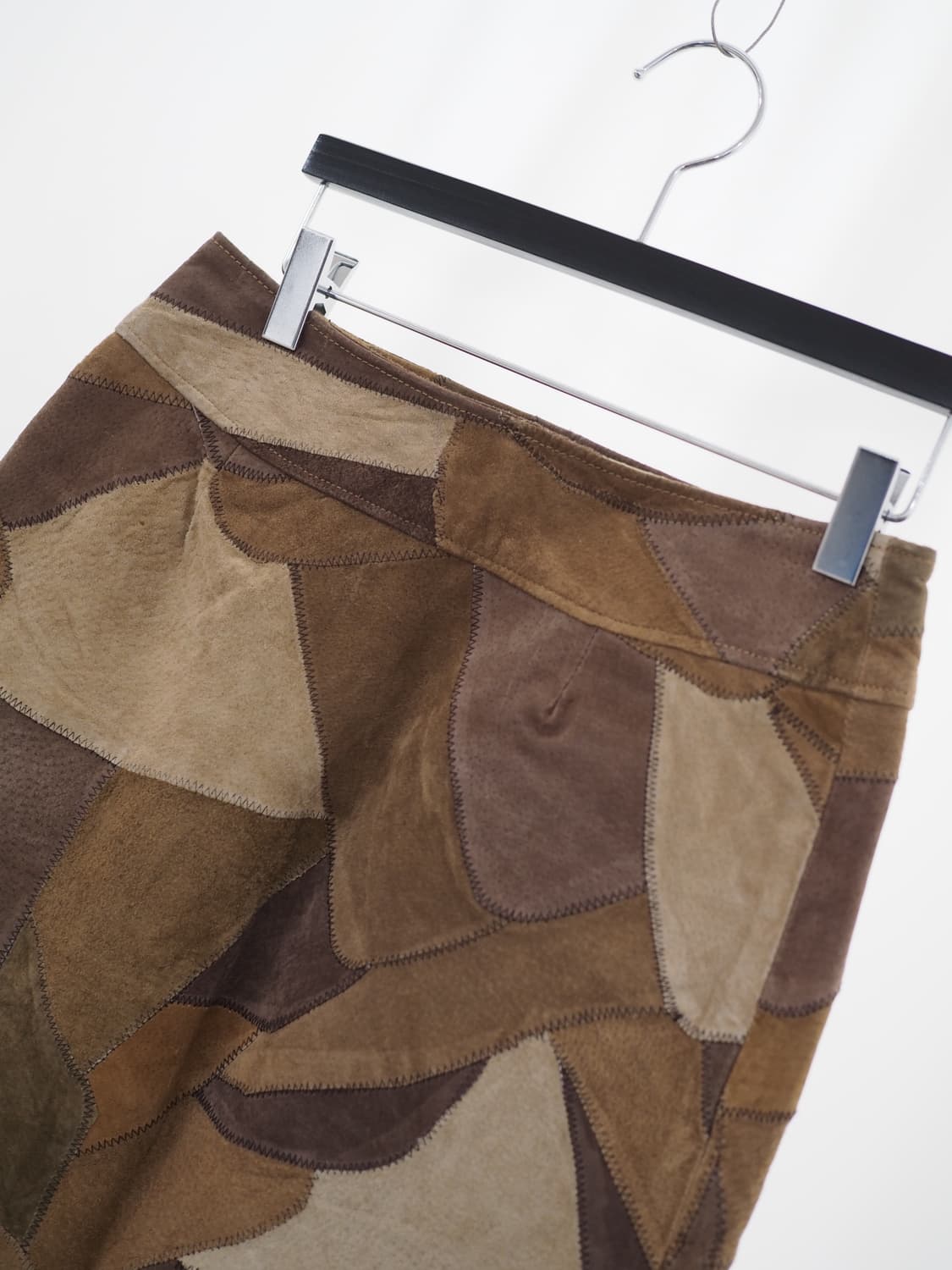 vintage patchwork leather skirt  상품이미지2