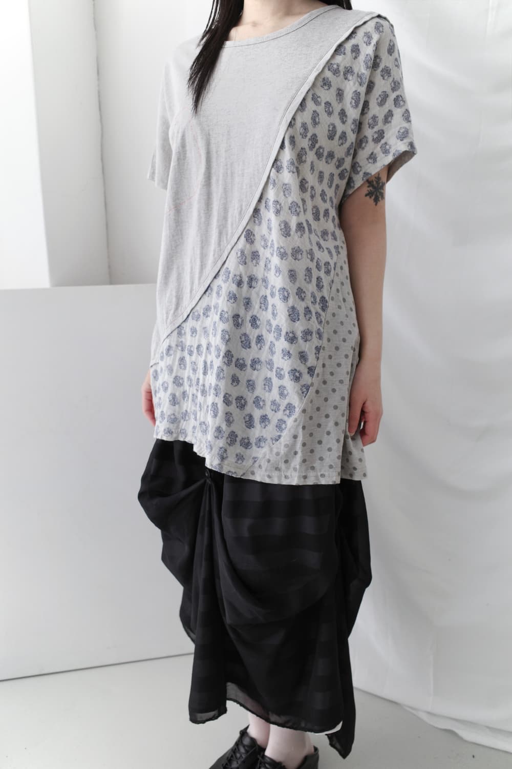 dot flower patch half T 상품이미지8