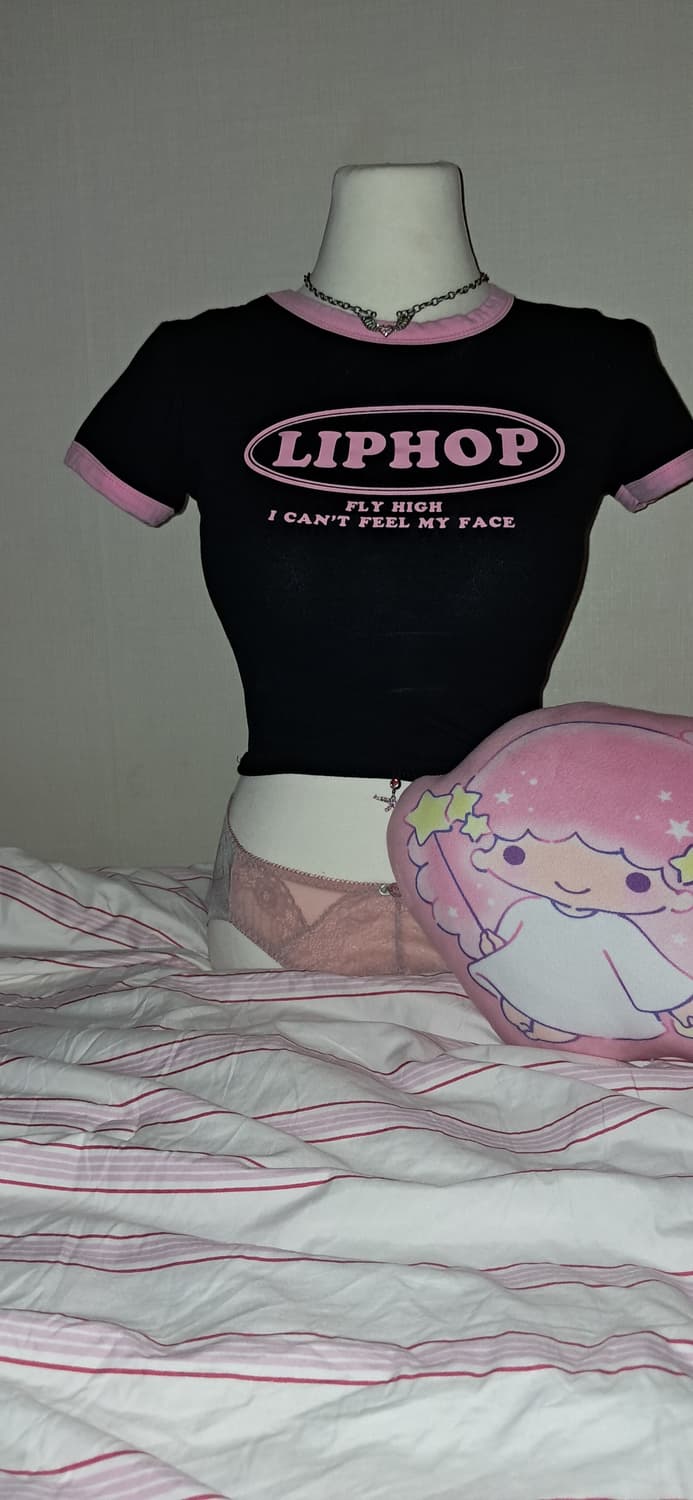 립합 크롭 티셔츠 상품이미지2