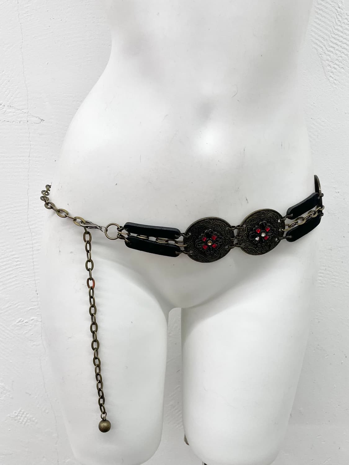 오리엔탈 절개 큐빅 체인 벨트 상품이미지2