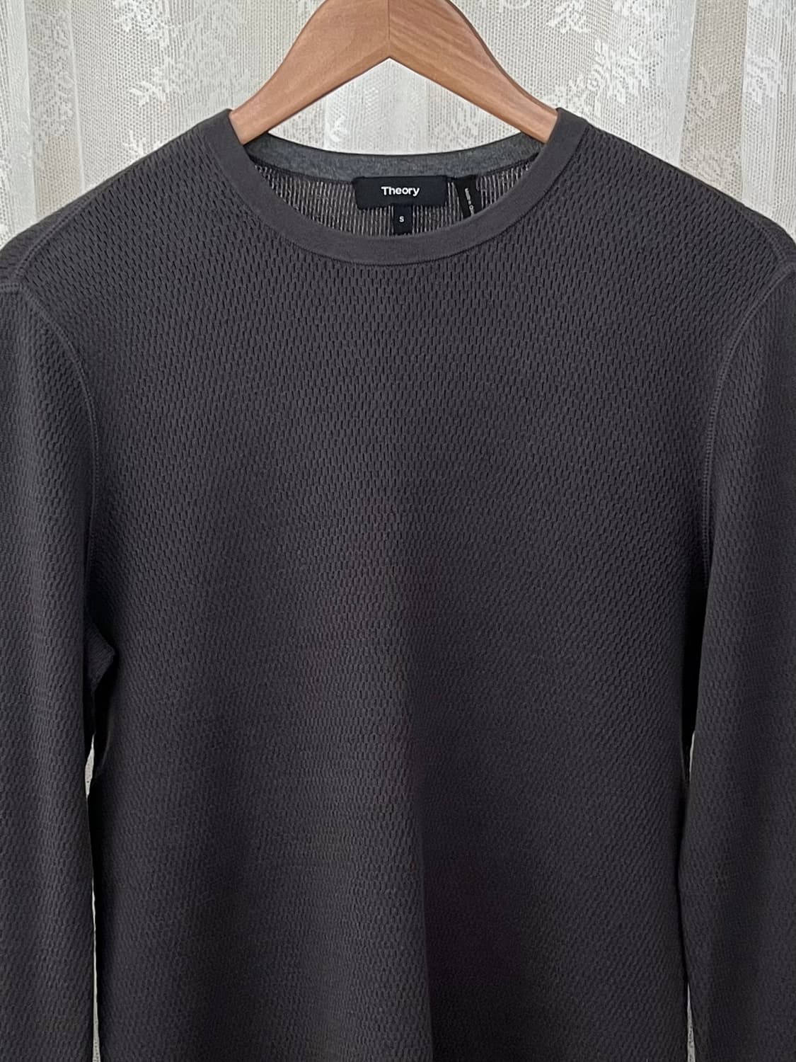 S) 띠어리 Theory 코튼 니트 차콜 상품이미지3