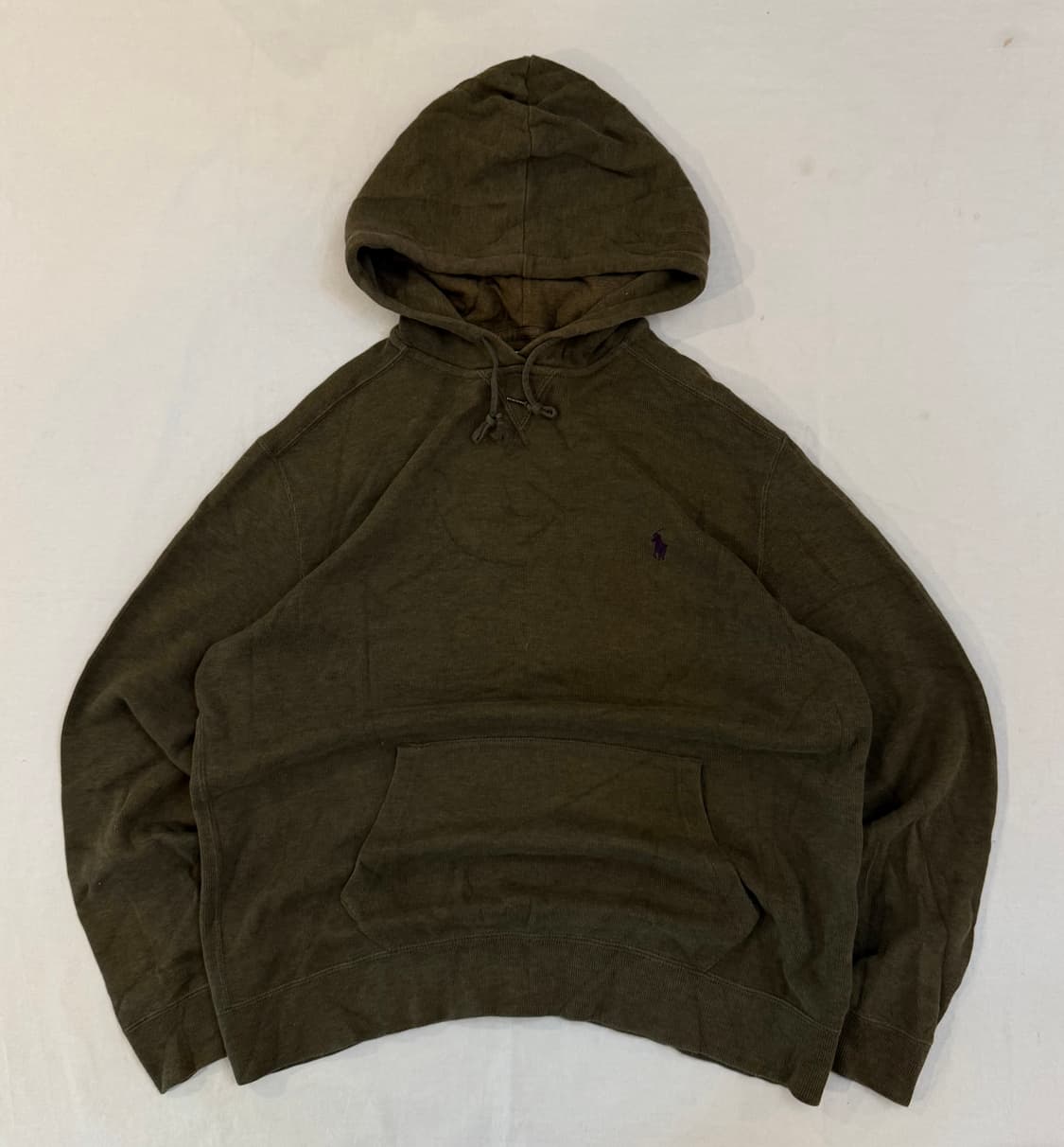 폴로 랄프로렌 와플 니트 후드티 올리브 그린 상품이미지1