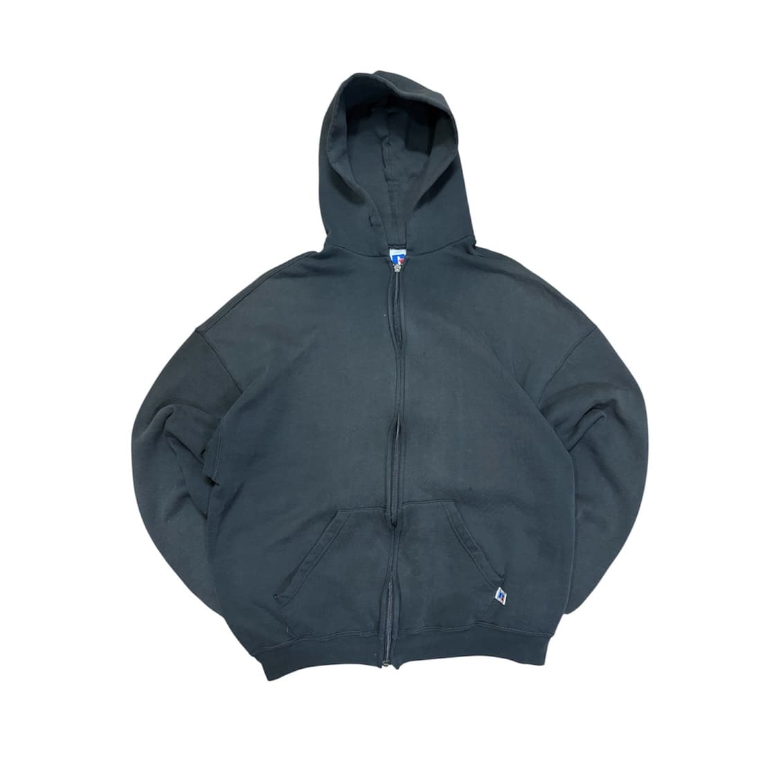 90s 빈티지 러셀 후드집업 블랙 faded 상품이미지3