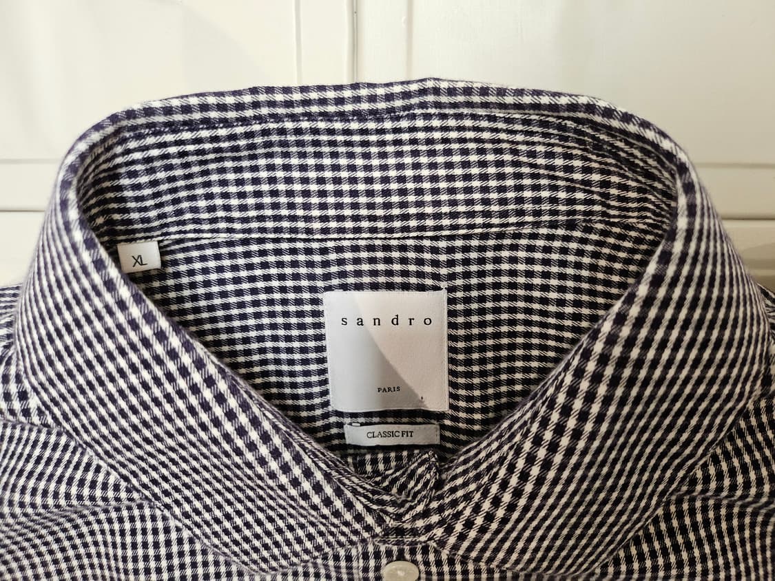 산드로옴므 체크 남방 100-105 상품이미지2