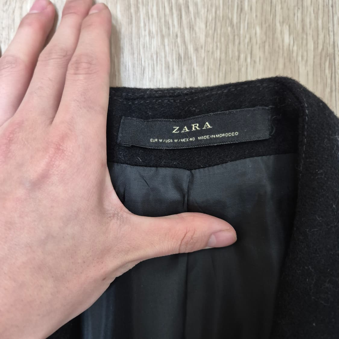 자라 베이직 모직 더블 코트 상품이미지4