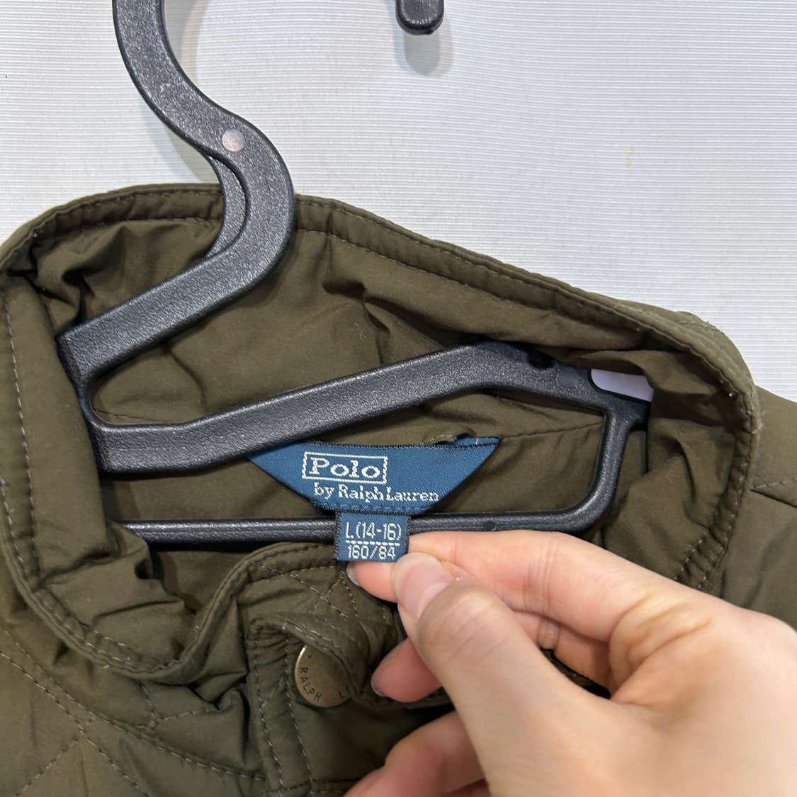 폴로 랄프로렌 여성 퀄팅 자켓 160 55~66 카키색 상품이미지2