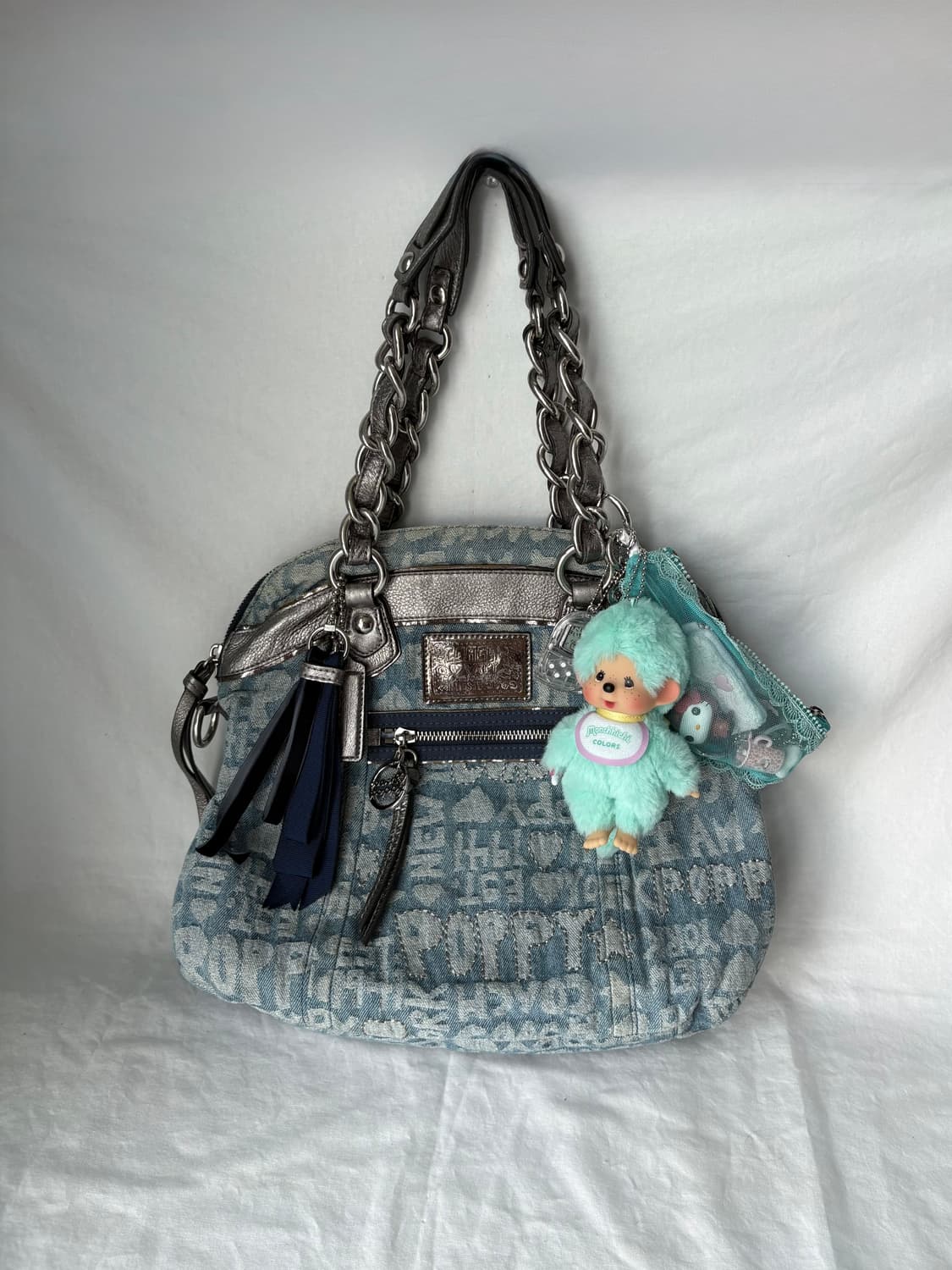 Coach denim silver shoulder bag 상품이미지1