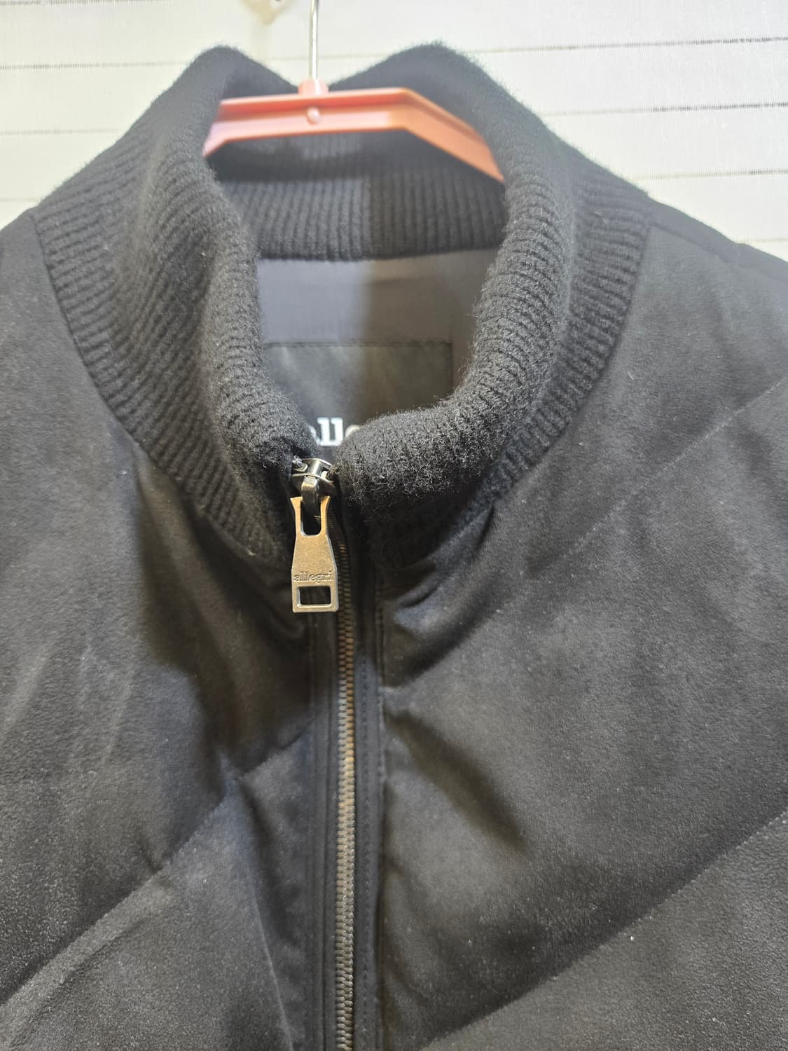 알레그리 블랙 패딩 니트 소매 점퍼 상품이미지2