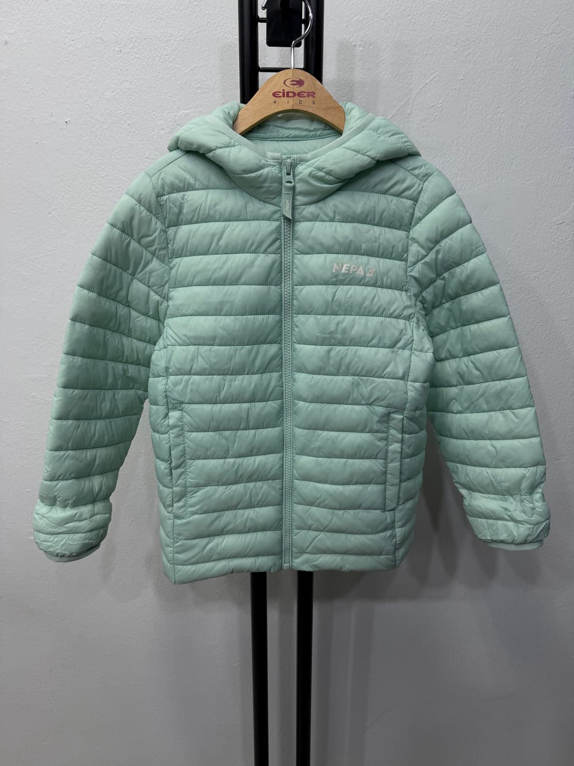 정품) 네파 키즈 경량 패딩 민트색 130 상품이미지1