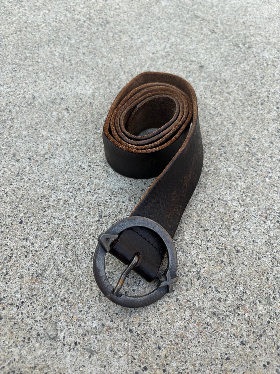 알마니 익스체인지 리얼 레더 벨트 상품이미지1