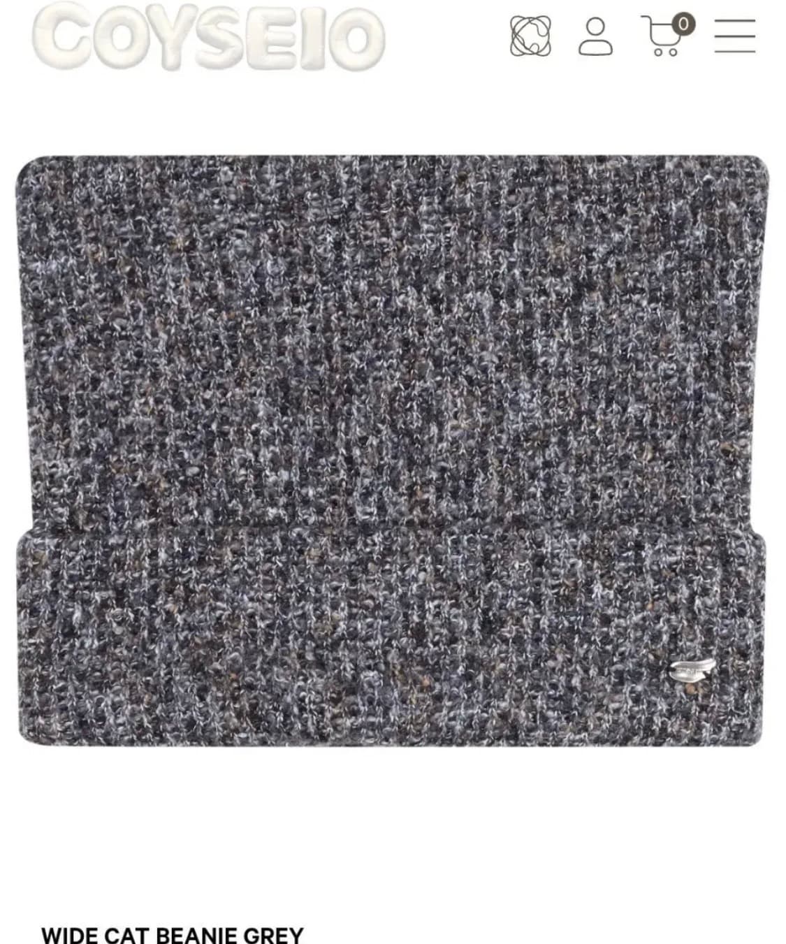 코이세이오 와이드캣 비니 그레이 상품이미지1