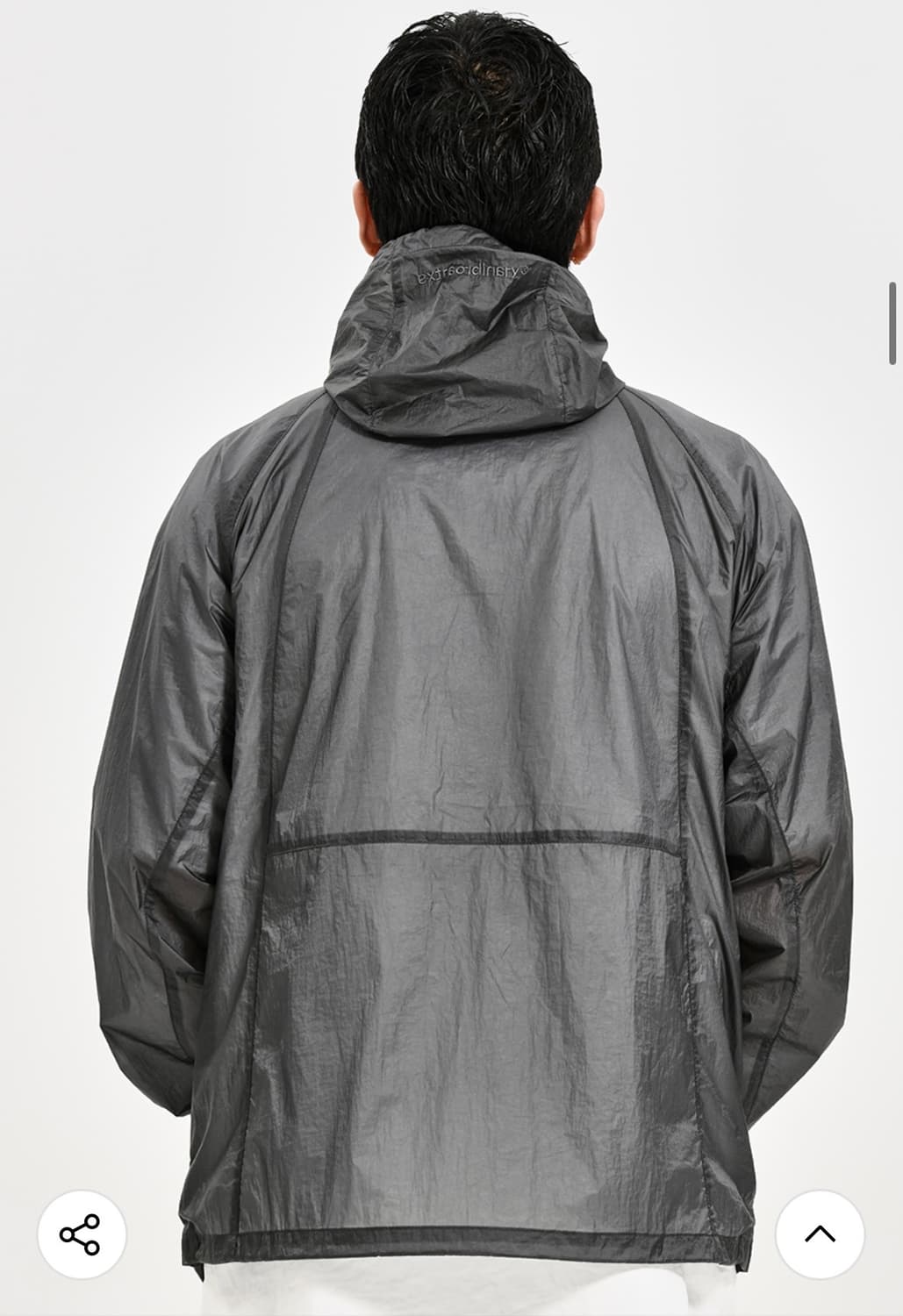 [이사 급처!!] 엑스트라오디너리 쉬어 윈드브레이커 자켓 차콜 M사이즈 상품이미지9