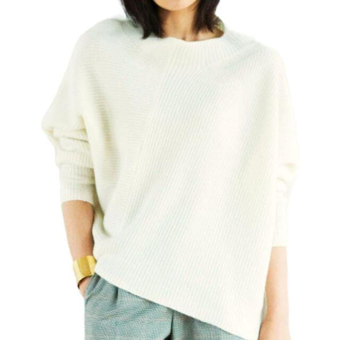 BARNYARDSTORM 비대칭 하이넥 크림 울니트 상품이미지7