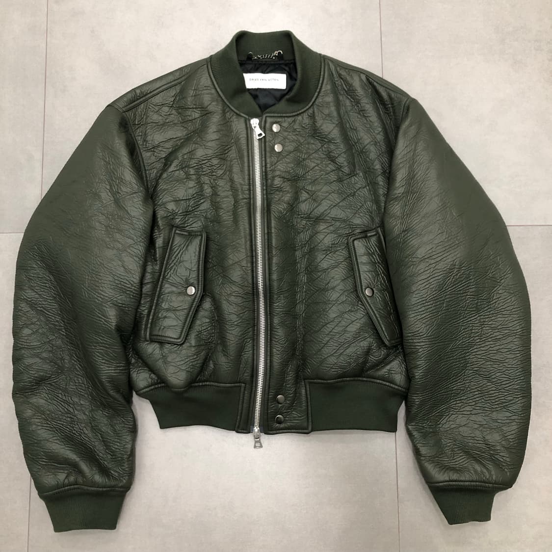 드리스반노튼 크링클 봄버 집업 자켓 L 상품이미지2