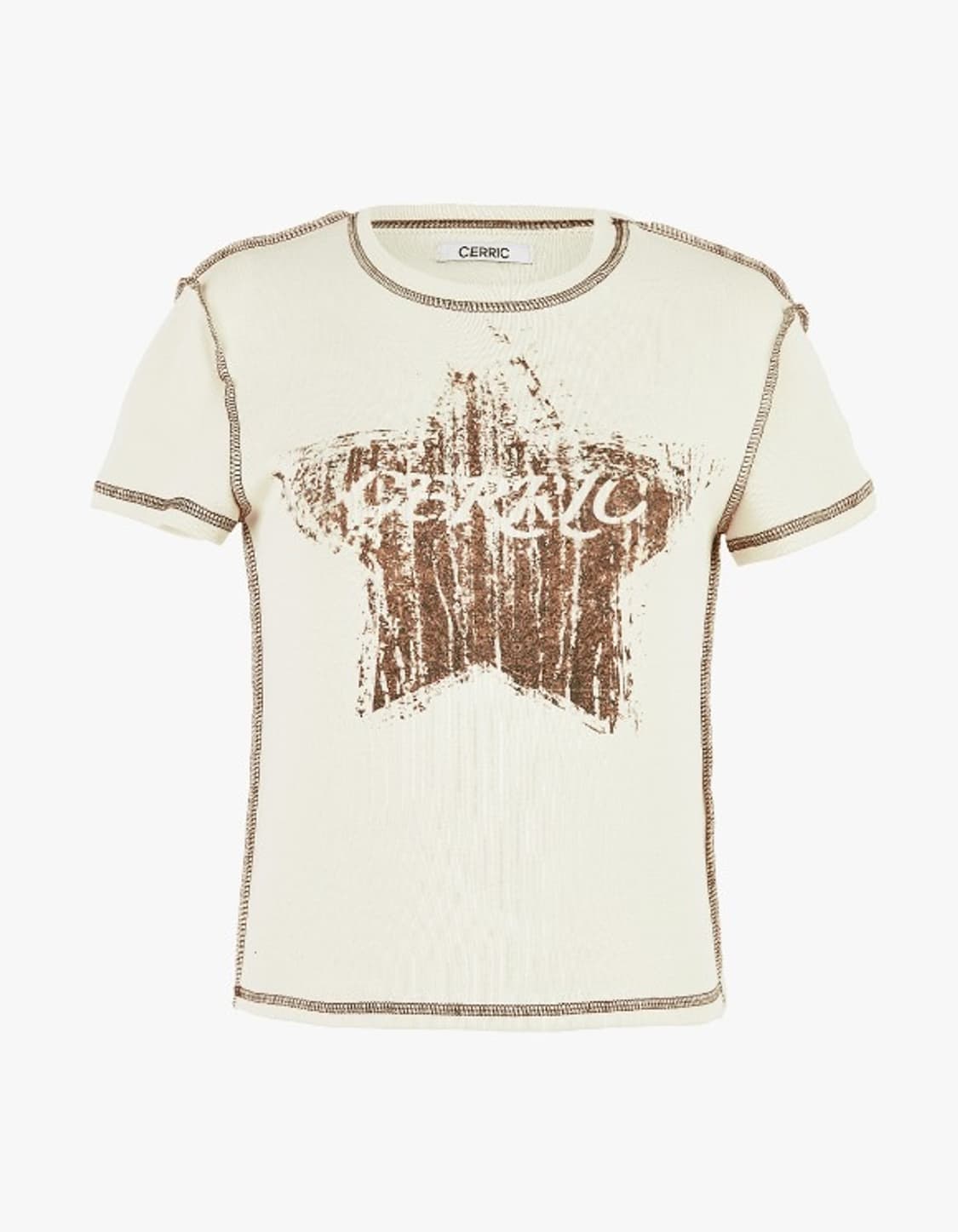 [새 제품] CERRIC 로고 포인트 그래픽 반팔 티셔츠 상품이미지2